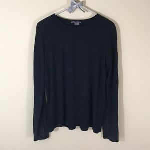 Vince Foil Print Long Sleeve Crew Neck Tee